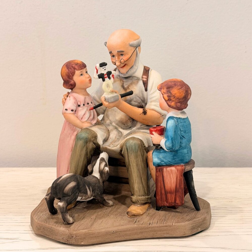 Norman Rockwell Collector's Club 1980 The Toymaker Porcelain Figurine Limited Ed